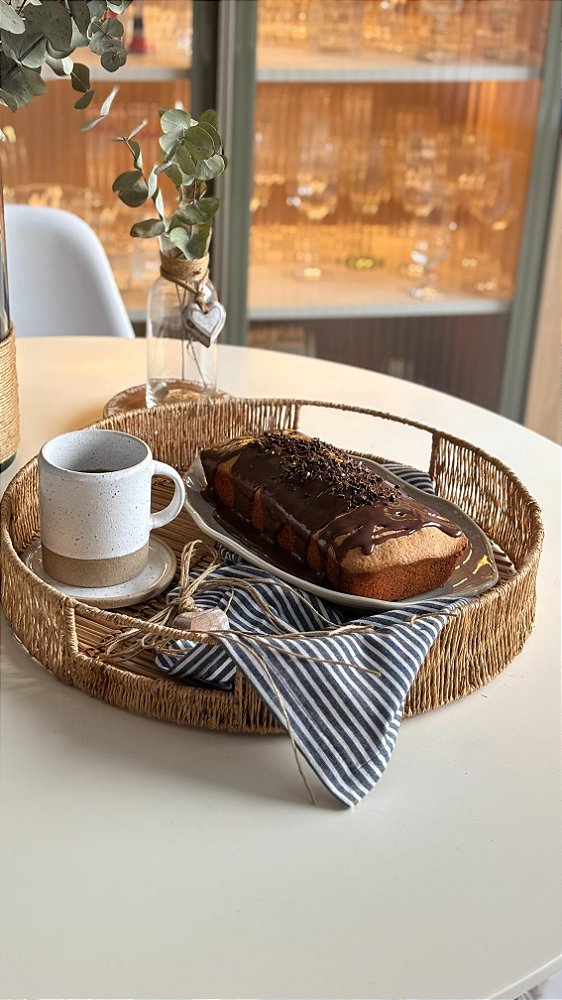 Bandeja Fibra e Bambu