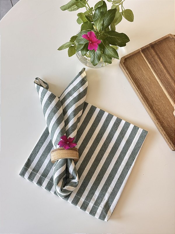 Conj. Guardanapo Eco Listras Floresta 2 pçs