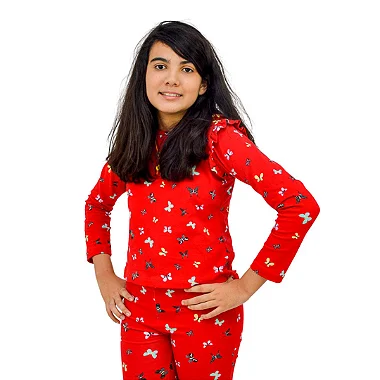 Camiseta Manga Longa Estampa Borboletas