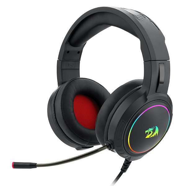 Headset Gamer Redragon Mento H270-RGB, Drivers 50mm, RGB Chroma, Microfone com LED, Conforto Pro – Preto