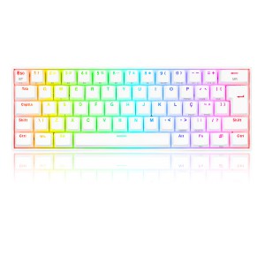 TECLADO MECÂNICO GAMER DRACONIC PRO RGB BRANCO