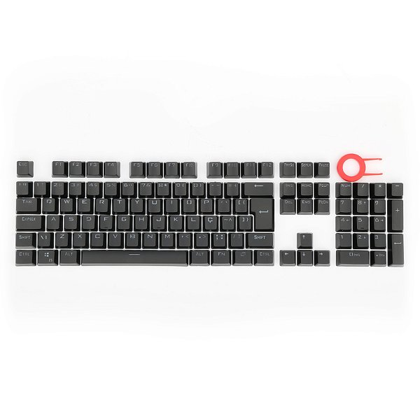 CONJUNTO DE TECLAS REDRAGON A108, ABNT2, DOUBLE SHOT, PRETO, A108