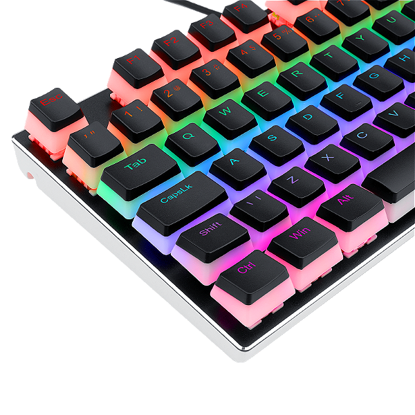 Keycaps Scarab PBT Preto ABNT2 106 Teclas Pudim Double Shot Compatível Cherry MX OEM