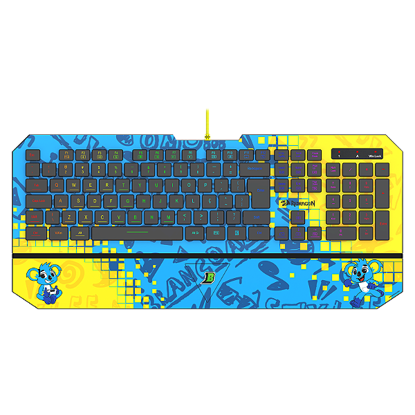 TECLADO REDRAGON BRANCOALA PRETO RGB B502