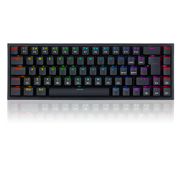 TECLADO MECÂNICO GAMER CASTOR RGB PRETO SWITCH ABNT2