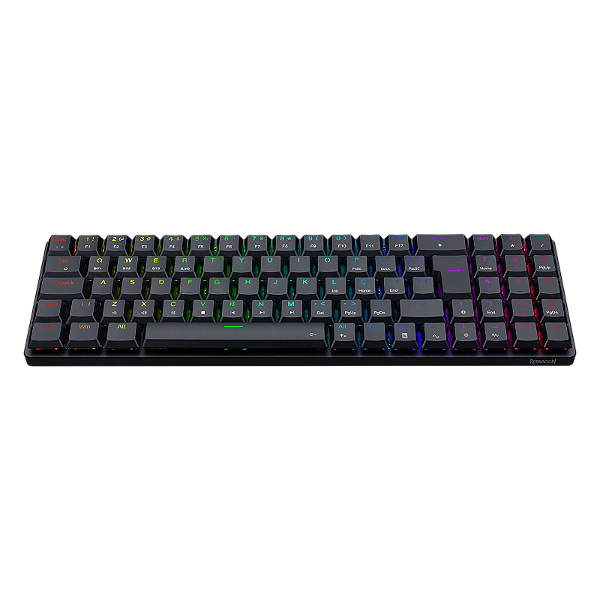 TECLADO MECÂNICO GAMER ASHE PRO RGB PRETO SWITCH MARROM