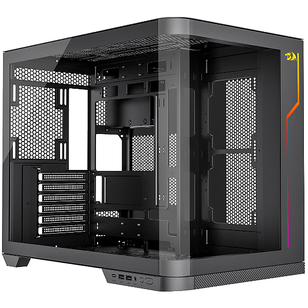 Gabinete Redragon Wideload Extreme Vidro Curvo Preto
