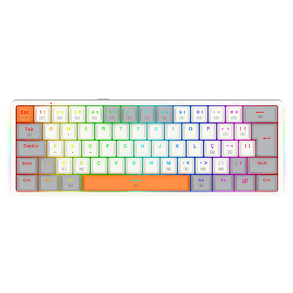 Teclado mecânico Redragon Akali 60% K642WGO