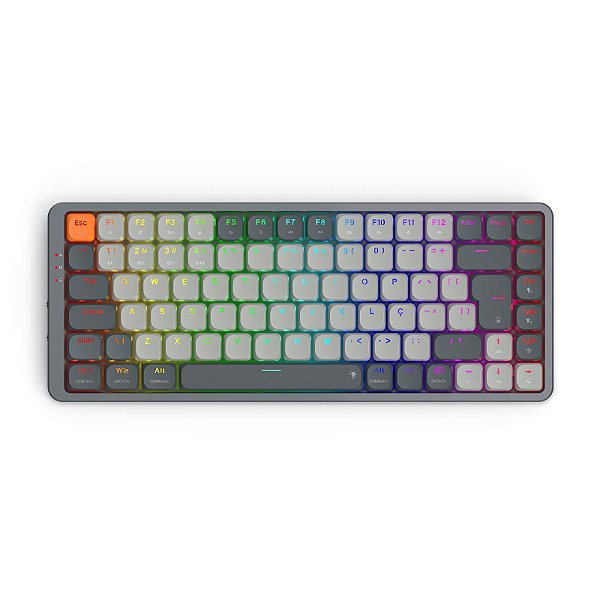 Teclado mecânico Low profile Sem Fio Redragon Azure RGB