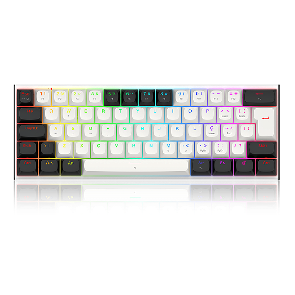 Teclado Magnético Redragon Fidd RGB 60% com Switch Pink