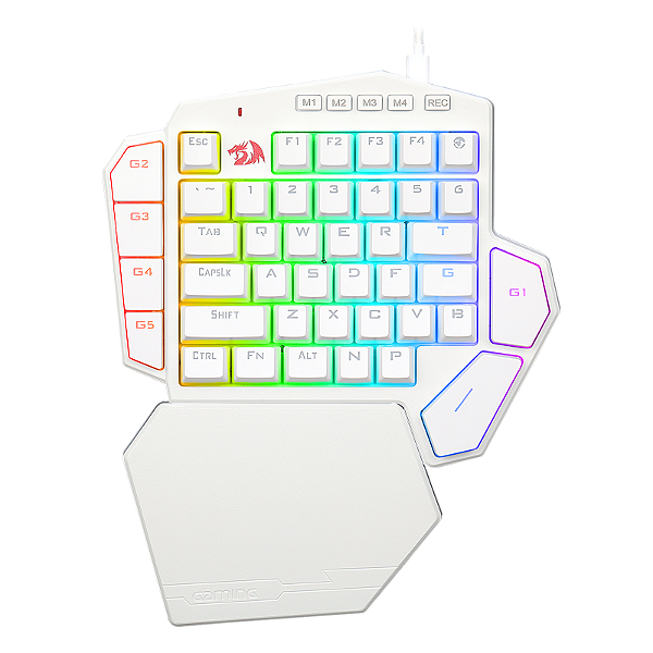 TECLADO MECANICO GAMER DITIX RGB BRANCO SWITCH AZUL