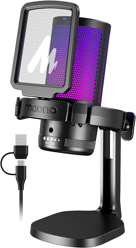 Microfone USB Maono DGM20 Preto