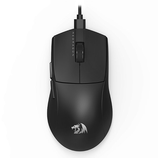 Mouse Gamer Redragon K1ng 8K Preto PAW3395 8000 Hz Cabo USB Tipo-C