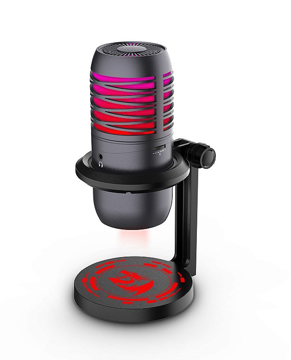 Microfone Gamer Redragon Nebula GM211 – USB | LED RGB com Suporte de Mesa