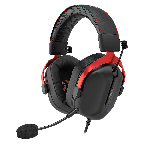 Headset Gamer Redragon Cybill H312 – RGB, USB, Som Surround 7.1, Microfone Removível, Preto