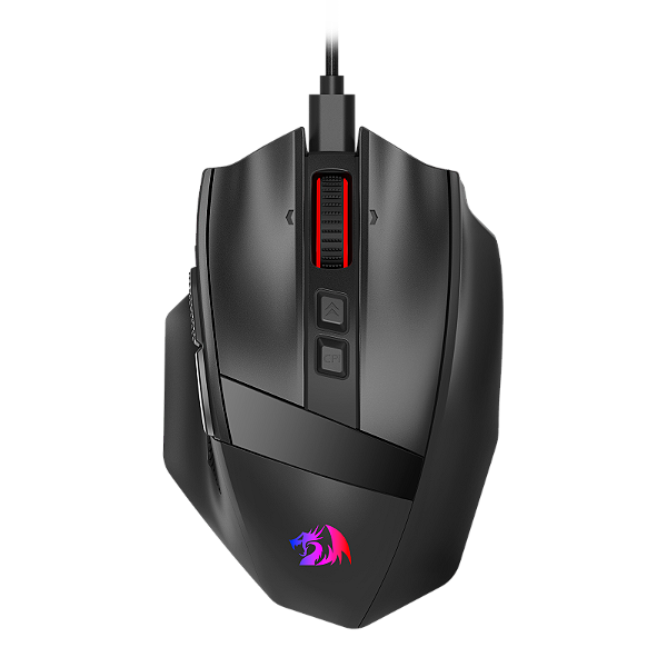 Mouse Gamer Redragon Rind M813-RGB-PRO – RGB Chroma, Scroll Infinito, Sensor PAW3395, 26000 DPI, Sem Fio + USB-C – Preto