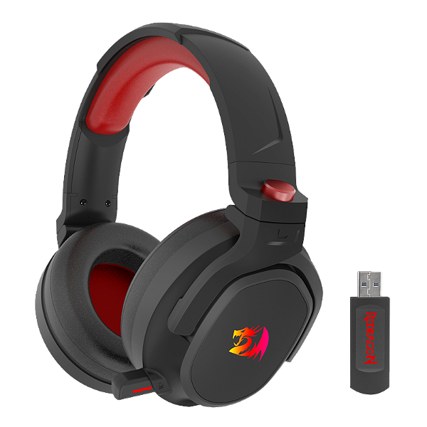 Headset Gamer Redragon Nomen Pro H838-PRO 7.1, RGB, Microfone Retrátil, USB-C, Wireless e Bluetooth