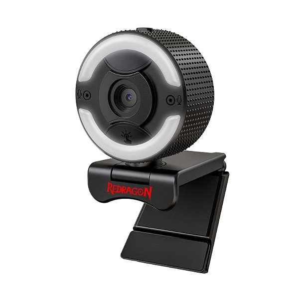 Webcam Gamer Redragon Oneshot USB com LED Integrado Full HD 1080p 30FPS – GW910