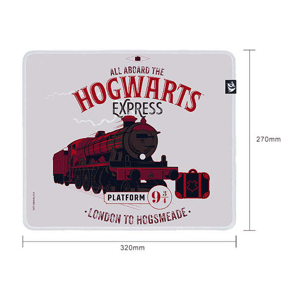 Mousepad Gamer Redragon X Harry Potter Hogwart’s Express – Edição Especial Branco | Tamanho M 320x270x3mm