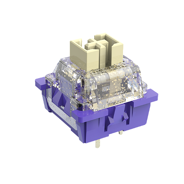 Switch para Teclado Mecânico Redragon Panda Tátil de Dois Estágios Roxo com Glitter 60gf 3 Pinos IP56 com 38un A113 HP1