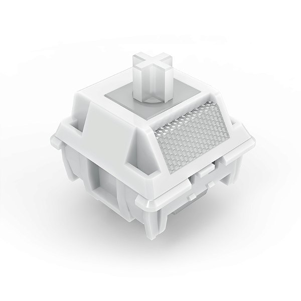 Switch para Teclado Mecânico Redragon Tiger Linear Branco 50gf POM 3 Pinos com Lente Difusora para LED 38un A118L-PC