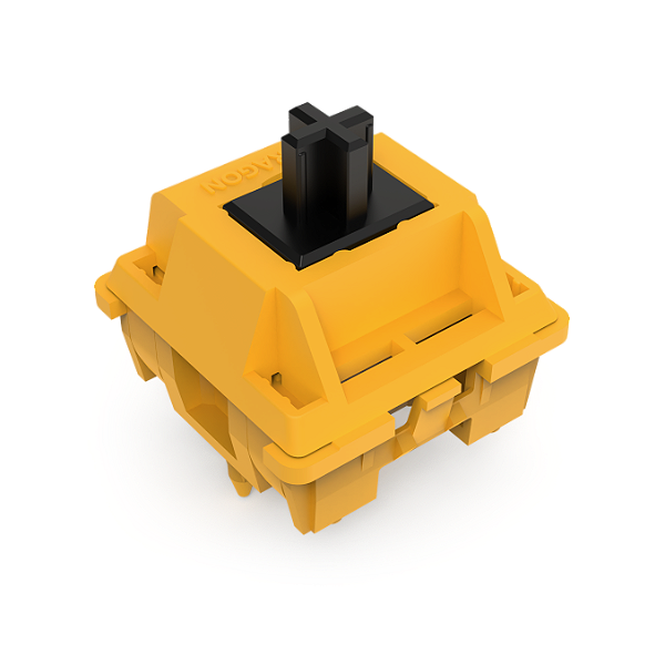 Switch para Teclado Mecânico Redragon Lion Linear Amarelo e Preto 40gf 3 Pinos com 38un A121-MJ