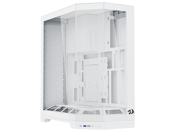 Gabinete Gamer Redragon Edge Branco – Design Rotacionado, Vidro Temperado e Fluxo de Ar Avançado (CA-608W)