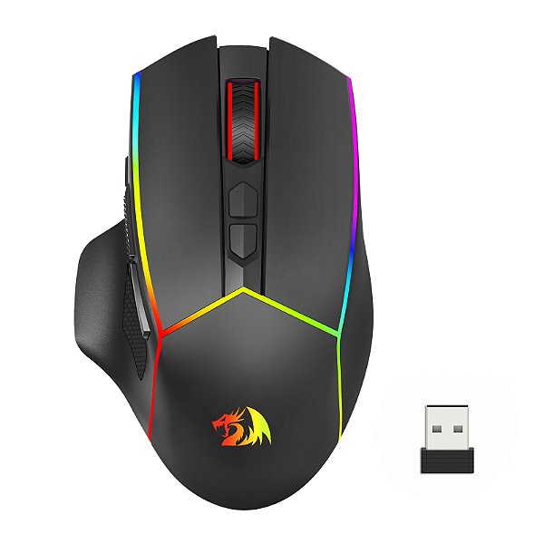 Mouse Gamer Redragon Axe Pro RGB Preto 8000 DPI M814RGB-PRO