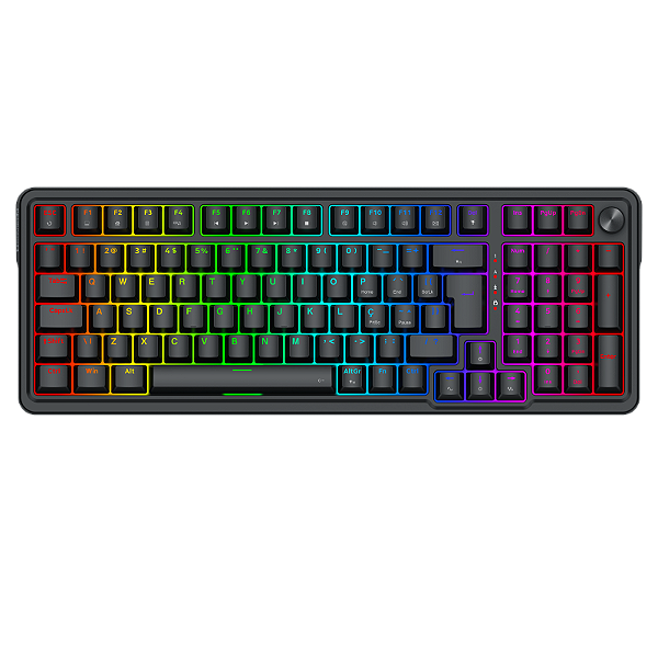 Teclado Gamer Magnético Redragon Eisa RGB 1800 Compact ABNT2 – UltraMag Linear – K686RGB-M
