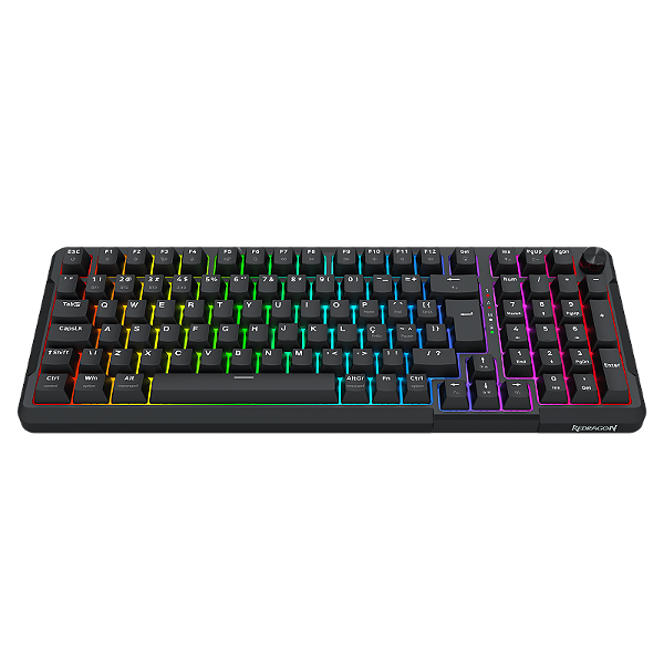 Teclado Mecânico Gamer Redragon Arlokks RGB Gasket Mount 1800 Compact QMK / VIA – K742B
