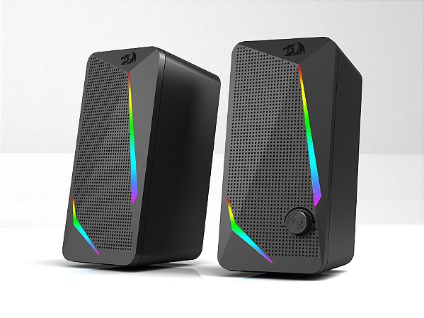 Caixa de Som Redragon Waltz GS510 RGB USB 2.5W x2 com Touch Control | Áudio Gamer Compacto