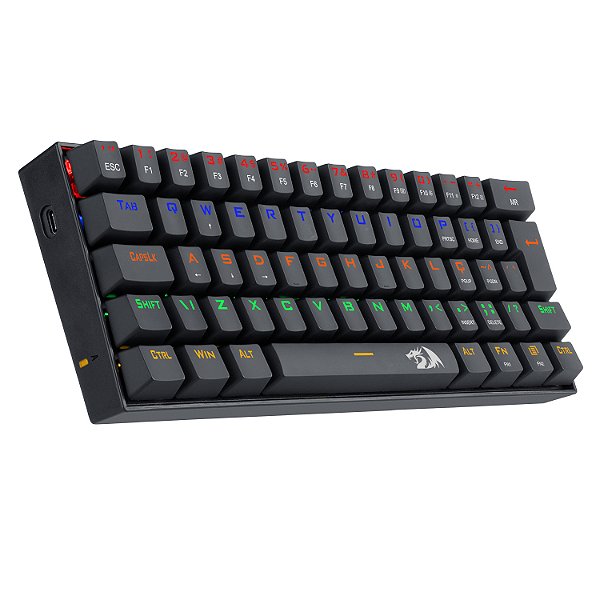 [SE] TECLADO MECÂNICO REDRAGON LAKSHMI K606R 60% ABNT2 RAINBOW USB-C