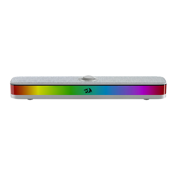 Soundbar Gamer Redragon Neo RGB Cinza USB-C Bluetooth 10W RMS com Controle de Volume e Revestimento Premium em Tecido GS515G