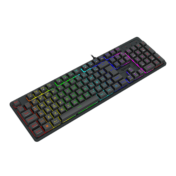 OPEN BOX Teclado Membrana Gamer Redragon Netherbane Rainbow ABNT2 K521-R