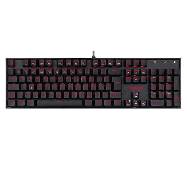 OPEN BOX Teclado Mecânico Gamer Redragon Mitra LED Vermelho ABNT2 K551-1