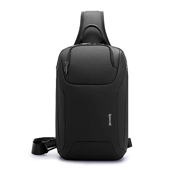 Sling Bag Redragon GB-125 Preta Capacidade 8.7 Litros Filme Nylon 900D com Compartimento para Tablets de até 10.9"