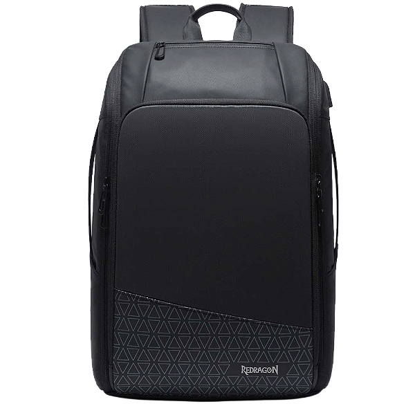 Mochila Redragon GB-114 Preta Capacidade até 39 Litros Filme 900D com Bolso para Notebooks até 15.6” Porta de Carregamento USB Tipo-A