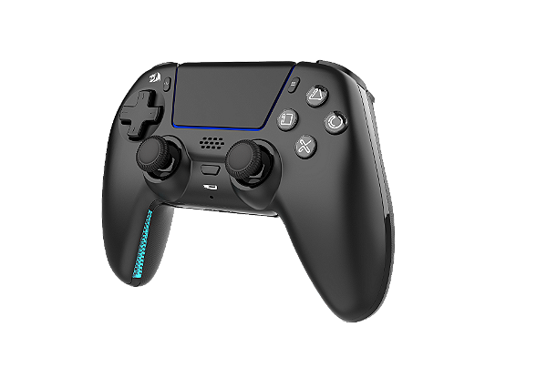Controle Gamer Redragon Wargrip Lite Preto Gatilhos e Analógicos Hall Effect com Touch Pad D-Pad Customizável Teclas Macro Motores de Vibração Duplos Acelerômetro 3 Eixos Giroscópio 3 Eixos PS5, iOS, Android e PC G831-LIT