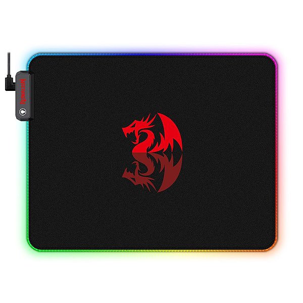 MOUSEPAD GAMER REDRAGON PLUTO RGB 330X260X3MM, P026