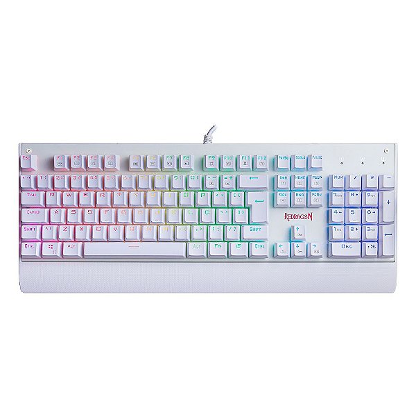 Teclado Redragon Kala Lunar White K557W RGB ABNT2