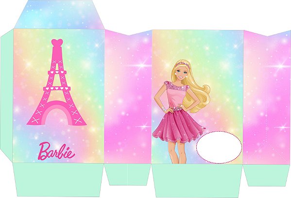 kIT BARBIE TONS PASTÉIS 4 ITENS