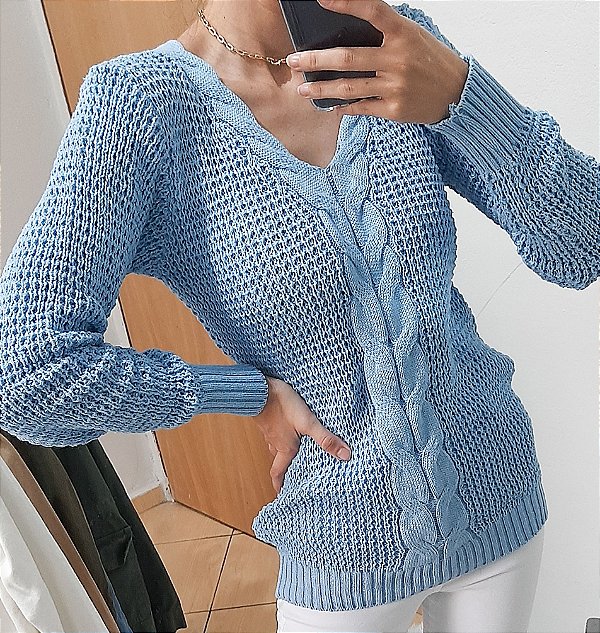 Decote blusa de trico Clearance