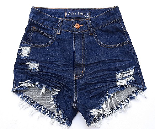 short jeans cintura alta lady rock