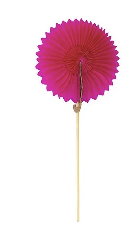 Topo de Bolo Roseta - Rosa Pink - Und