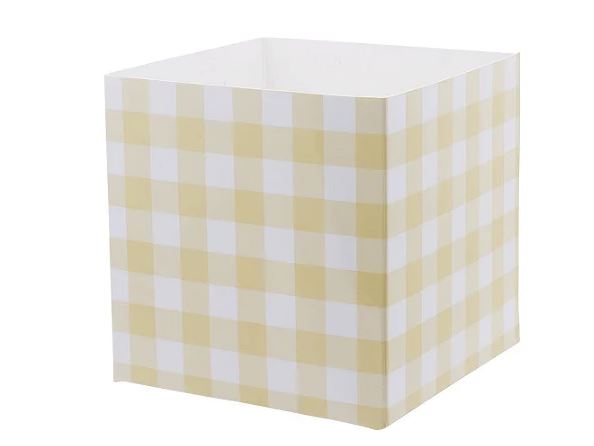 Caixote de Papel - Xadrez Aveia - Und