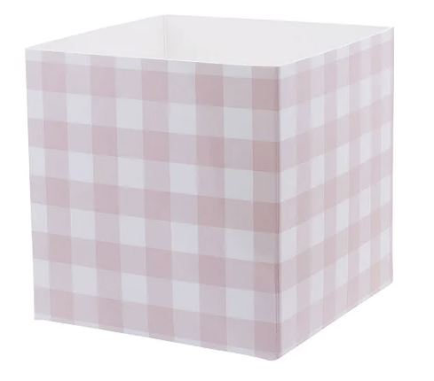 Caixote de Papel - Xadrez Rosa  - Und