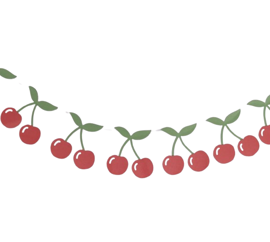 Varal Decorativo de Papel Cerejas - Und