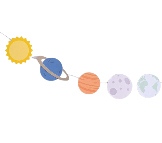 Varal Decorativo de Papel Planetas - Und