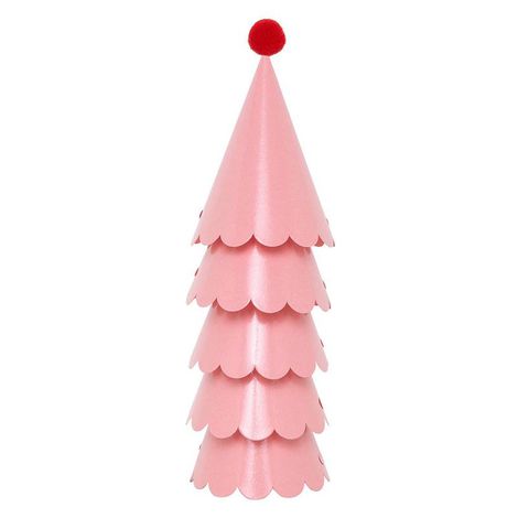 Chapéus de Papel para Festa Infantil com PomPom - Rosa e Vermelho (5 Unidades)