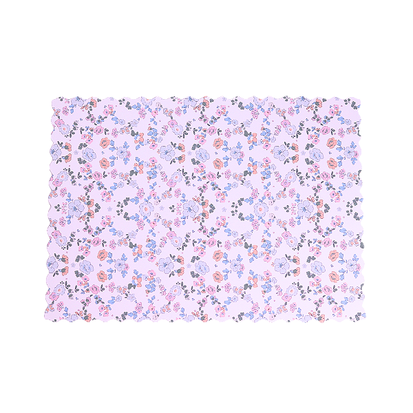 Jogo Americano de Papel Floral Liberty – 5 Unidades | Mesa Posta e Decoração de Festa